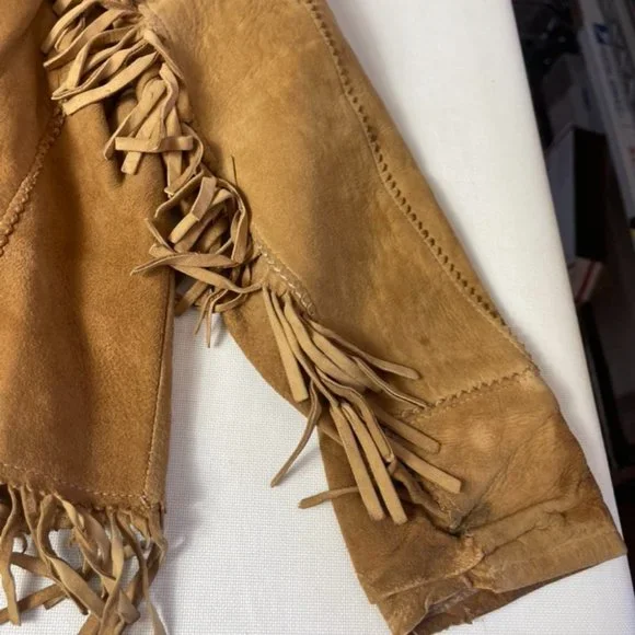 Vintage1930's Honeysuckle Kid Buckskin Leather Fringed Jacket